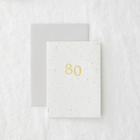 Foiled 80 Birthday Card