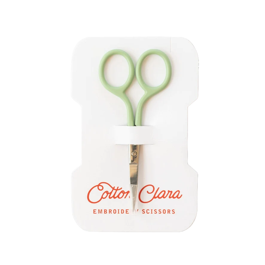 Sage Green Embroidery Scissors By Cotton Clara