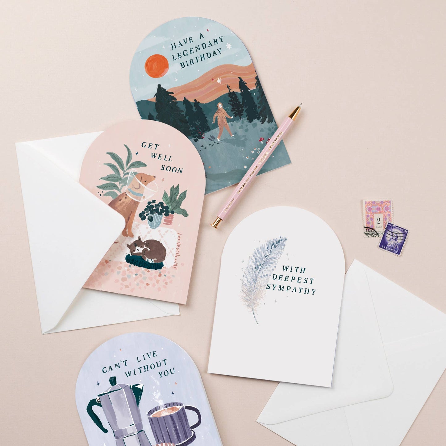 Feather Sympathy Card By Sister Paper Co.