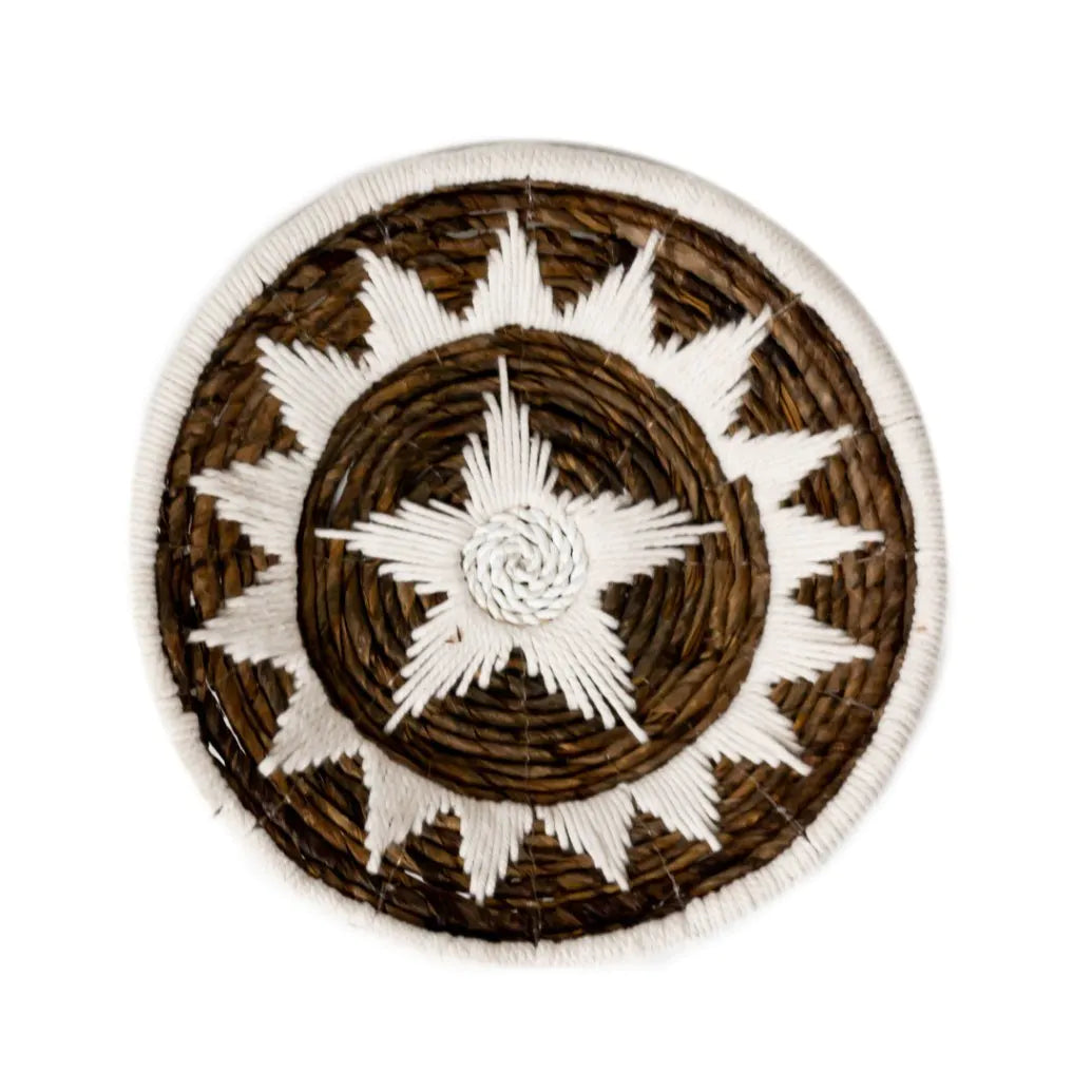 Guma Banana Fibre Embroidered Wall Decor Basket By Soeji