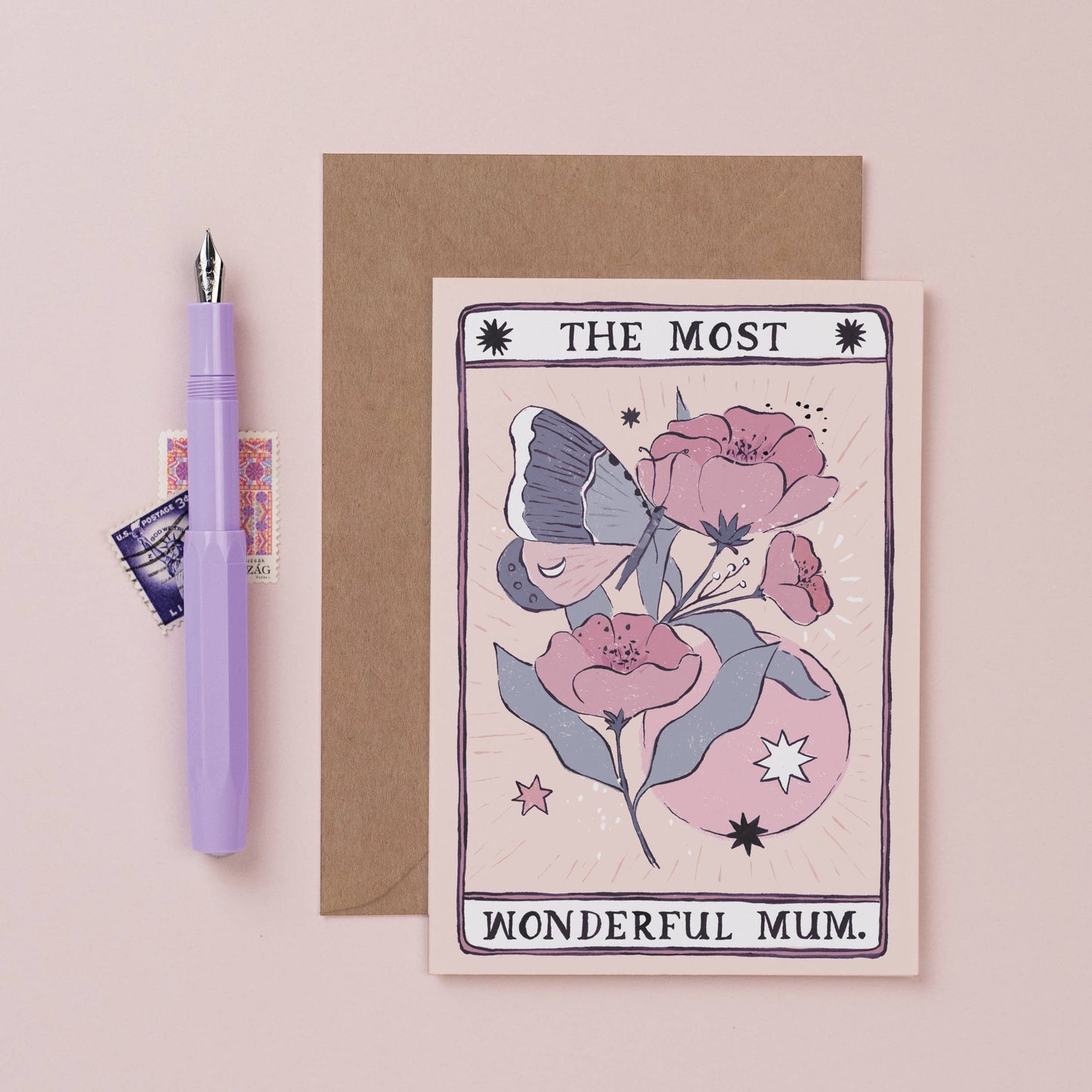 Tarot Flower Mum Card By Sister Paper Co
