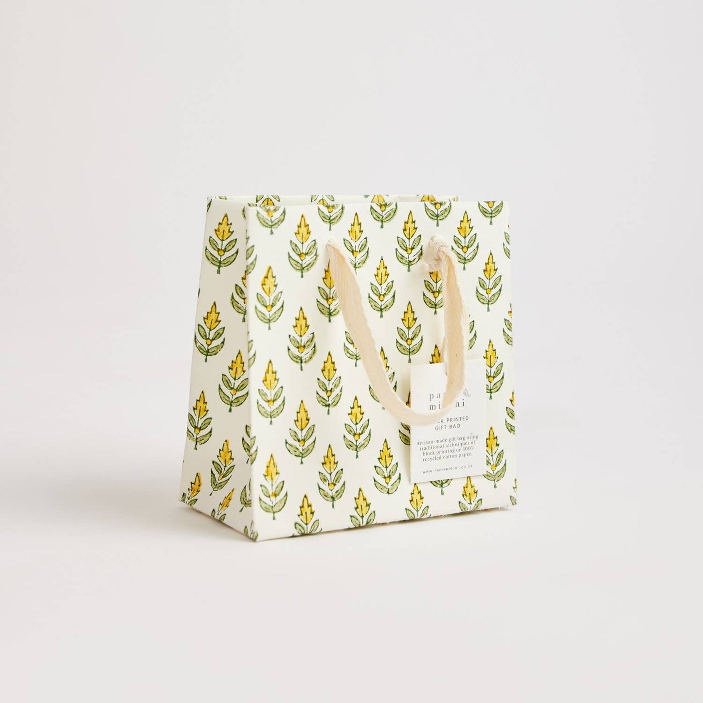 Hand Block Printed Gift Bags (Small) - Sunshine by Paper Mirchi
