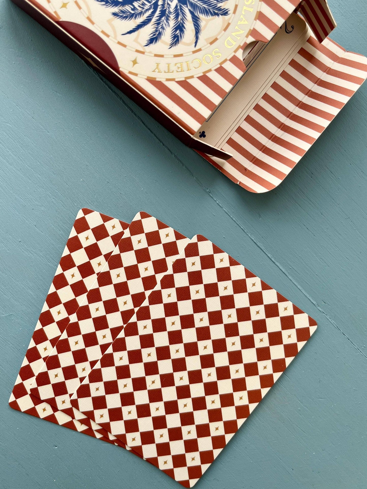 The Island Society Illustrated Playing Cards - Red