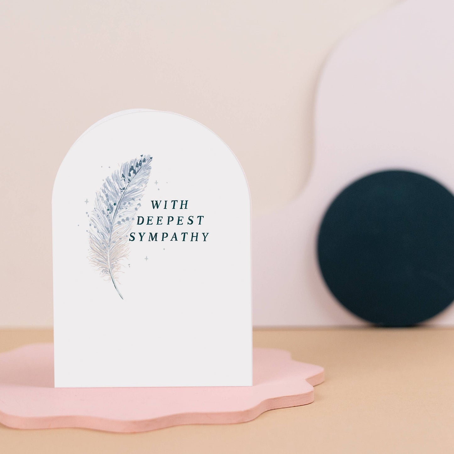 Feather Sympathy Card By Sister Paper Co.