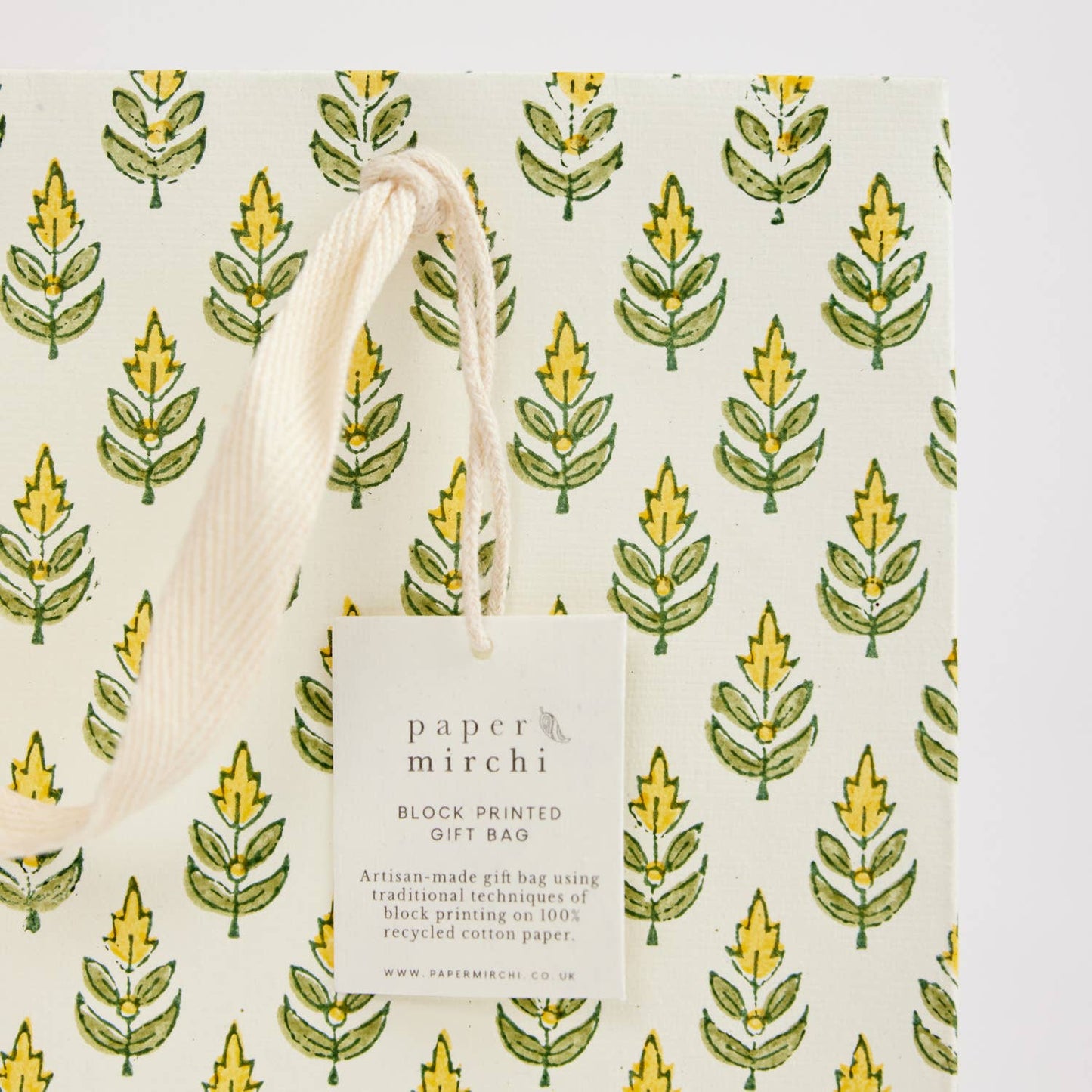 Hand Block Printed Gift Bags (Medium) - Sunshine By Paper Mirchi