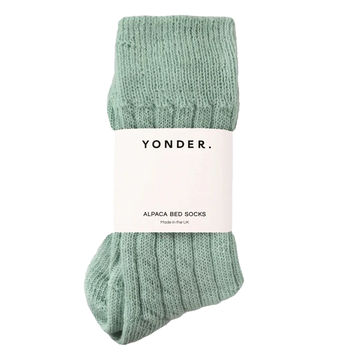 Sage Alpaca Bed Socks By Yonder