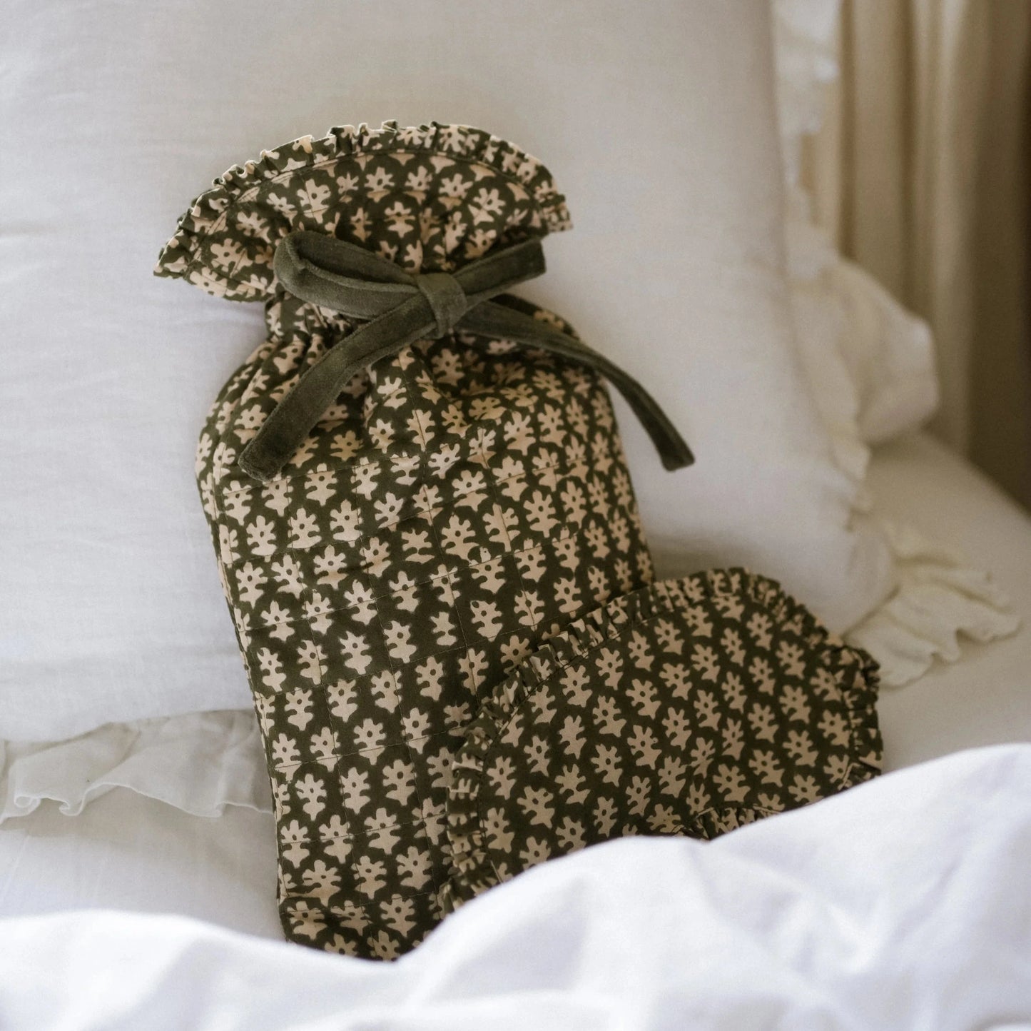 Blockprint Hot Water Bottle in Forest By Morgan Wright
