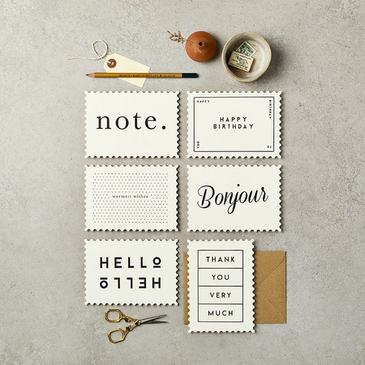 Assorted Pack Of Original Typographic Note Cards By Katie Leamon