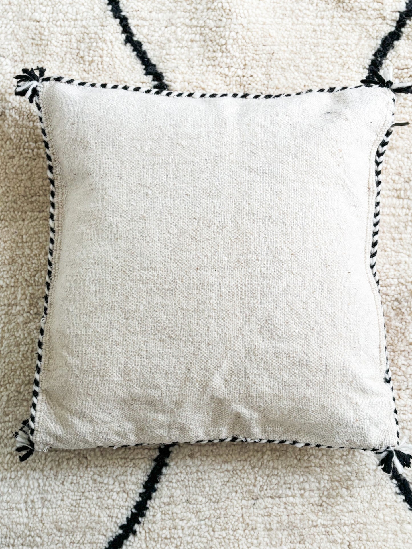Handmade Berber Wool Cushion Cover - Diamonds