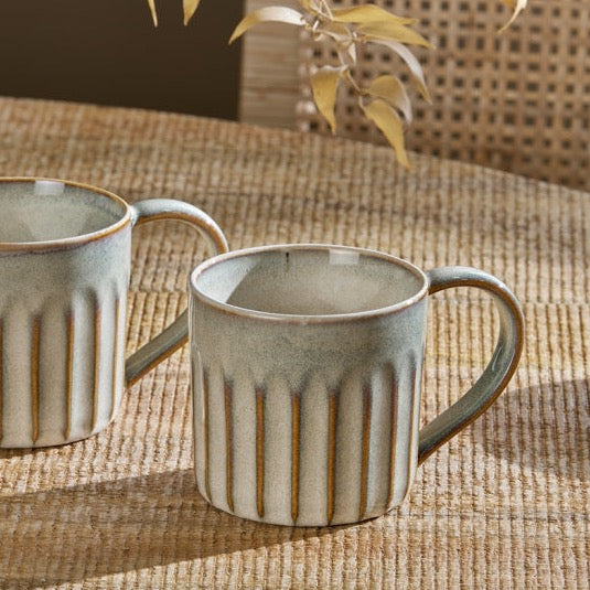 Moda Mugs in Natural By Nkuku (Set of 2)