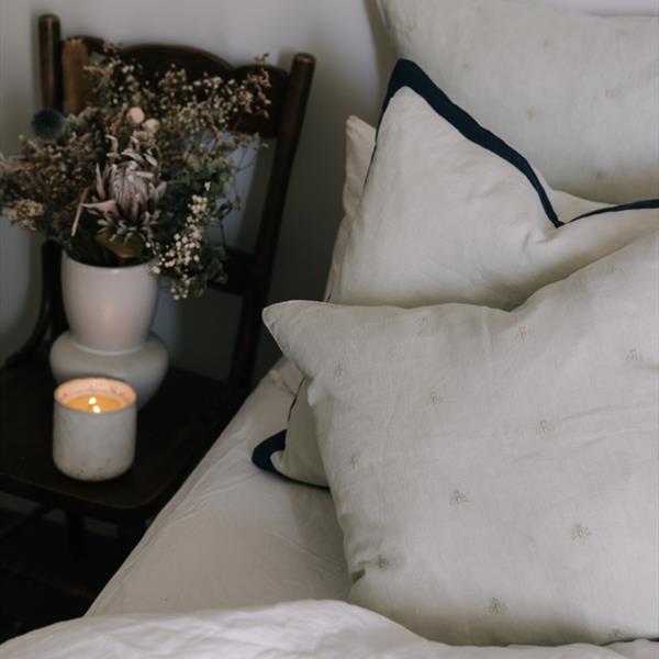 Sea Salt & Sage Natural Wax Candle in Pottery Canister By Raine & Humble