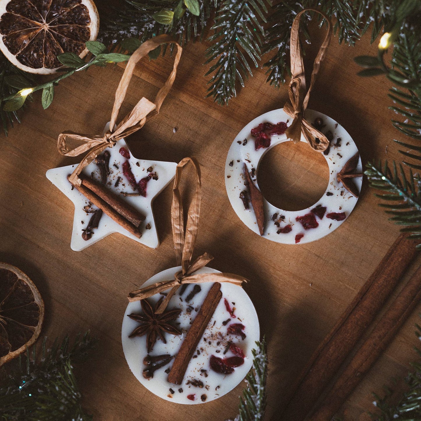 Christmas Scented Tree Decorations: Cranberry Orange and Cinnamon