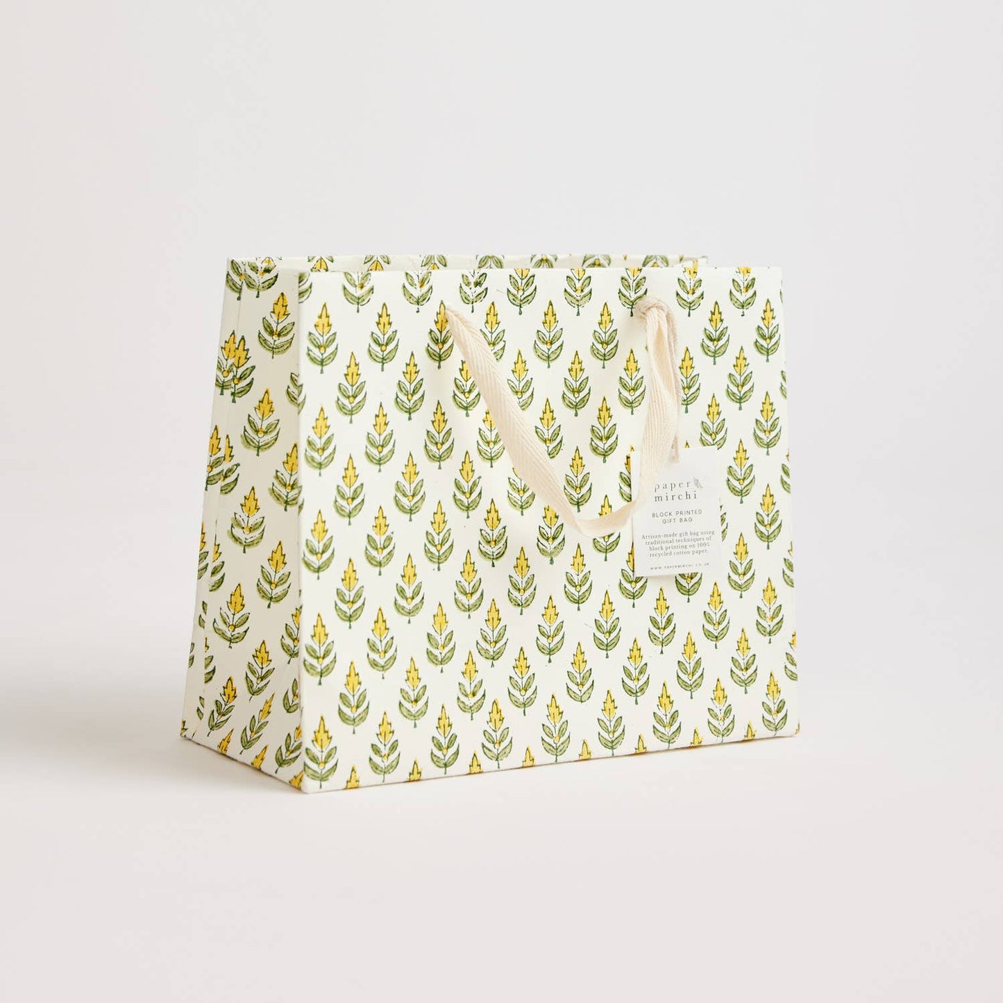 Hand Block Printed Gift Bags (Medium) - Sunshine By Paper Mirchi