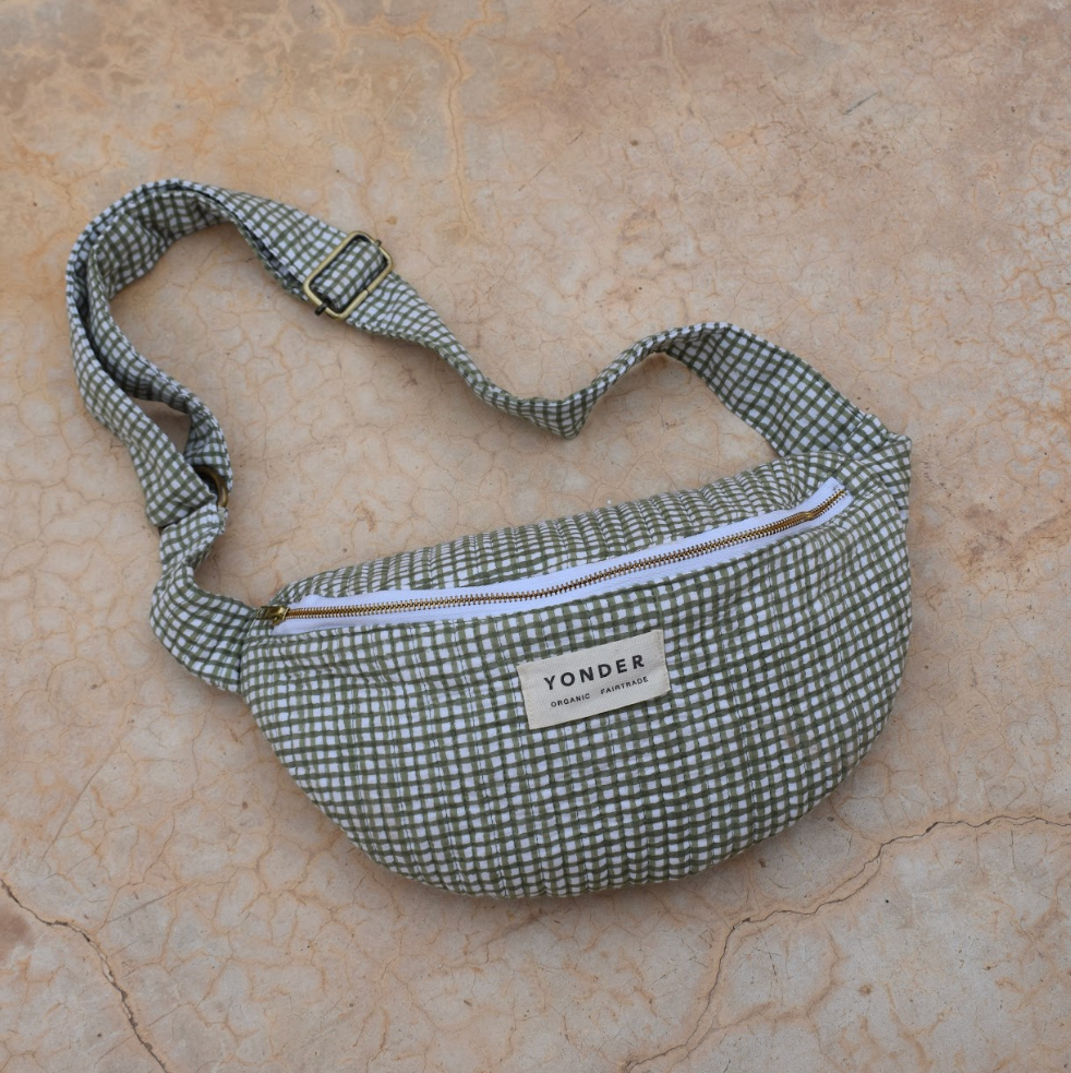 Organic Cotton Bum Bag in Khaki By Yonder