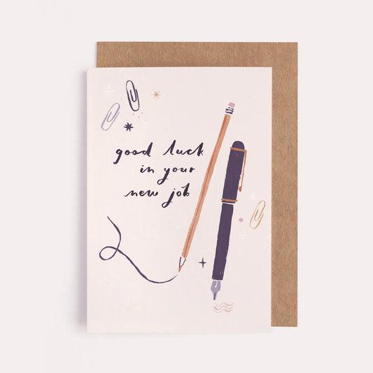 Good Luck in Your New Job Greetings Card By Sister Paper Co.