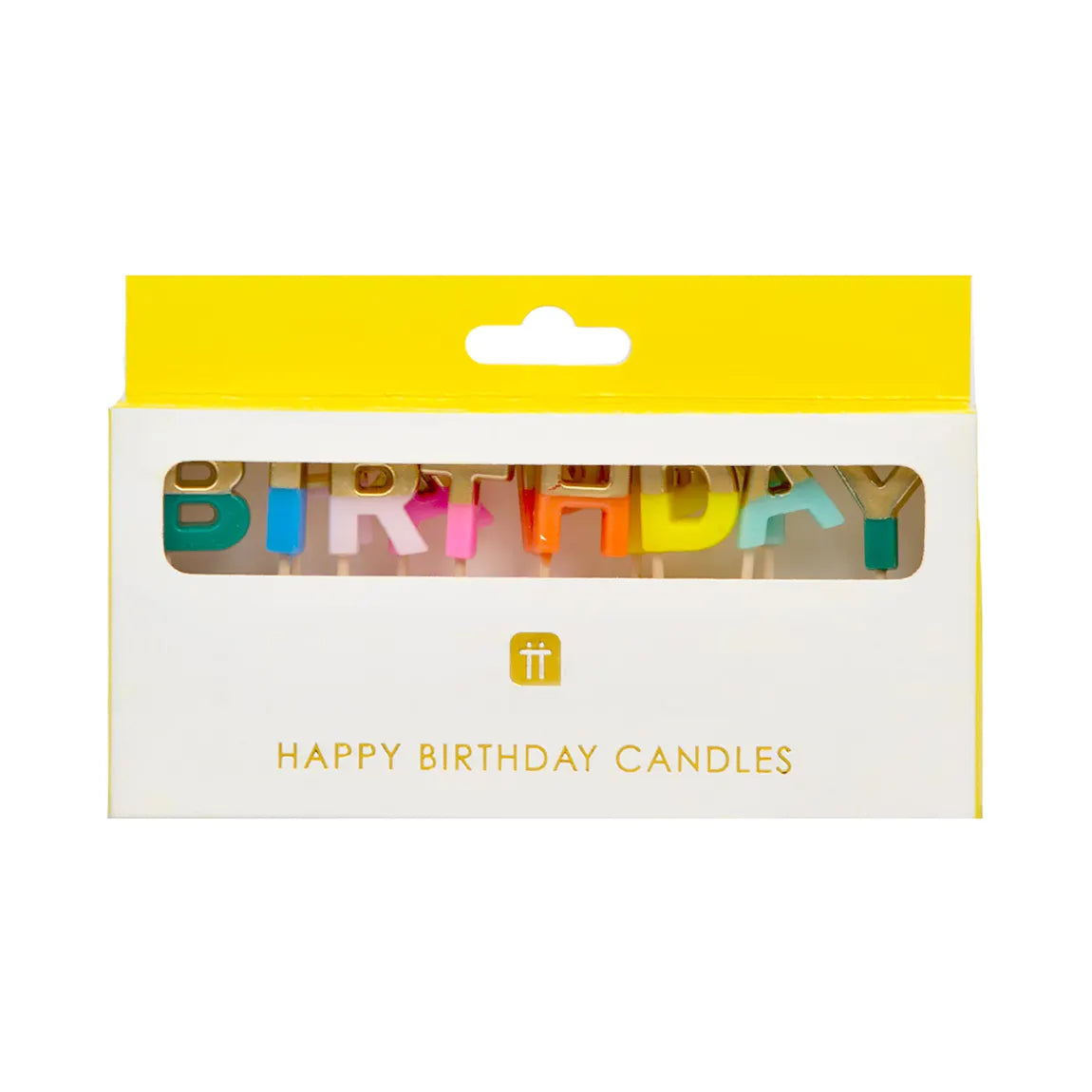 Rainbow "Happy Birthday" Letter Candle Pack By Talking Tables