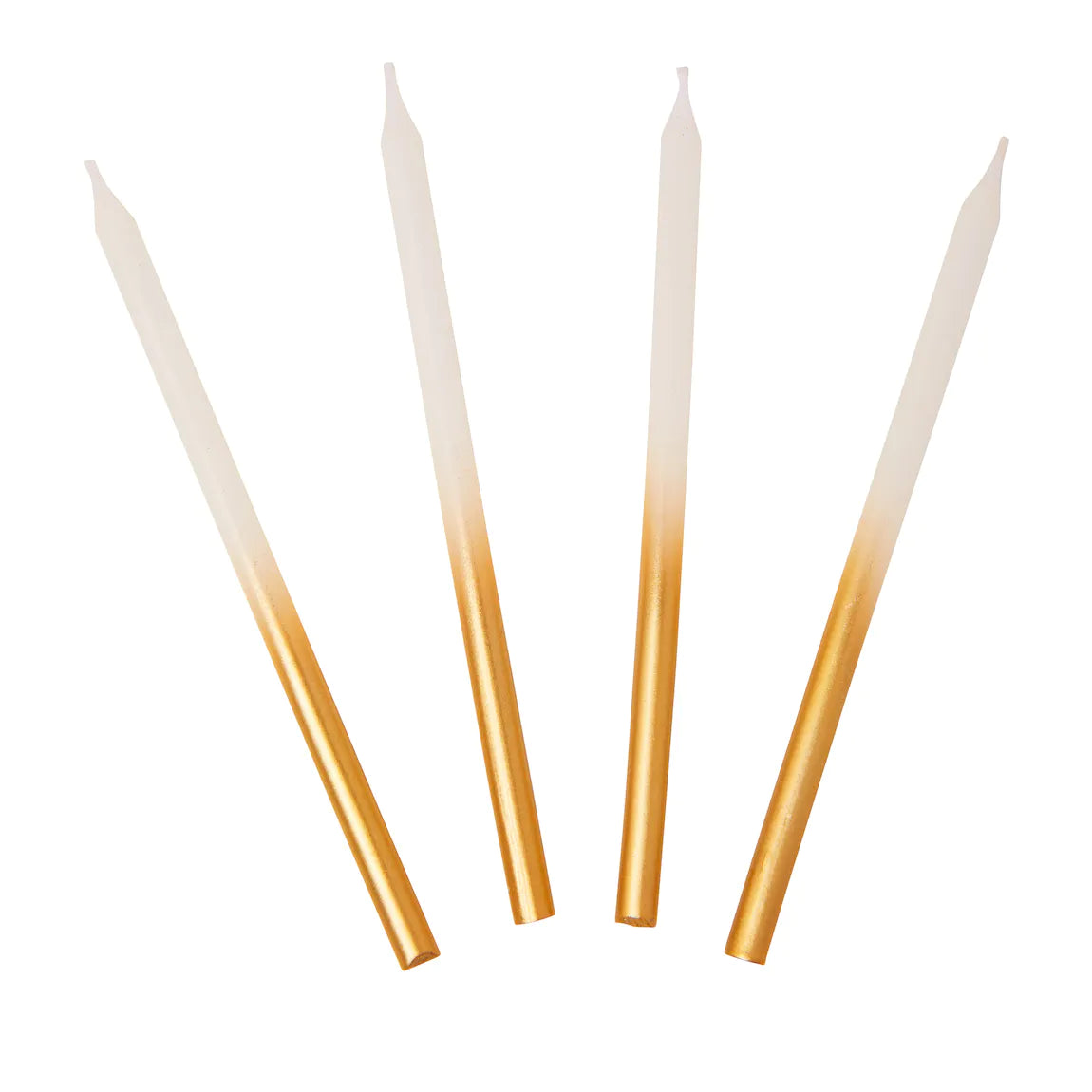 Long White & Gold Birthday Candle Pack By Talking Tables