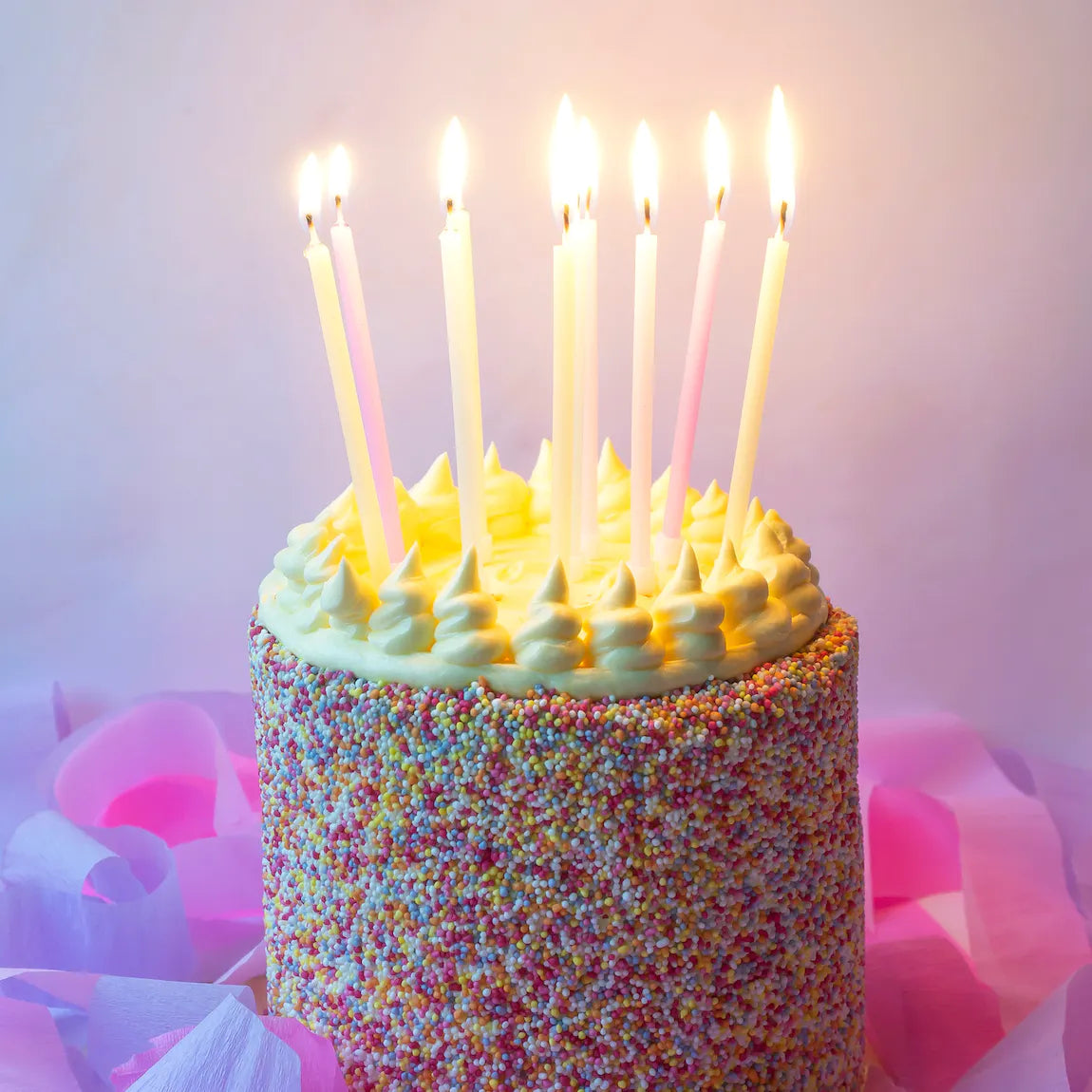 Long Pastel Coloured Birthday Candle Pack By Talking Tables