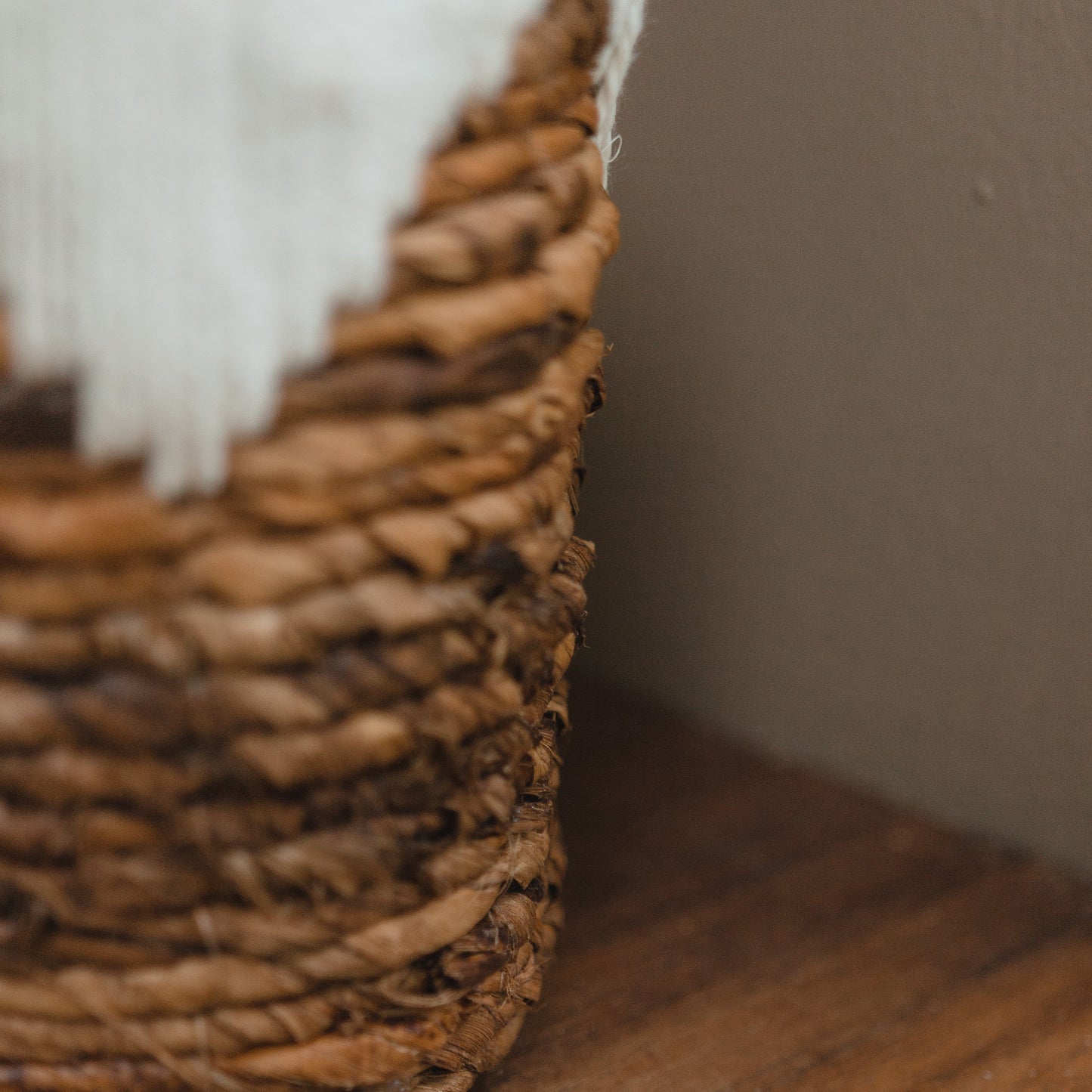 Banana Fibre Embroidered Basket (LAST ONE)
