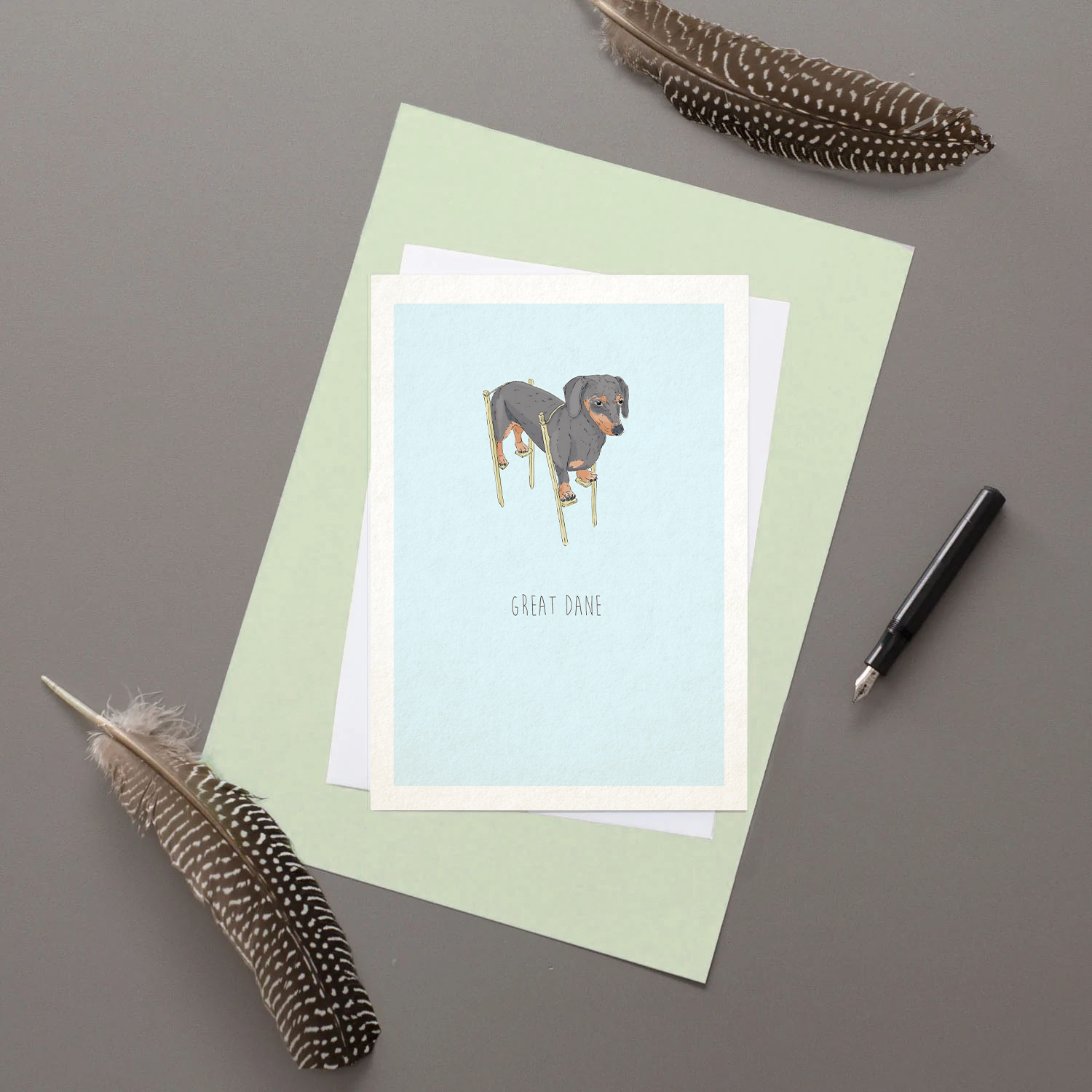 Great Dane - Greetings Card By Hidden Planet