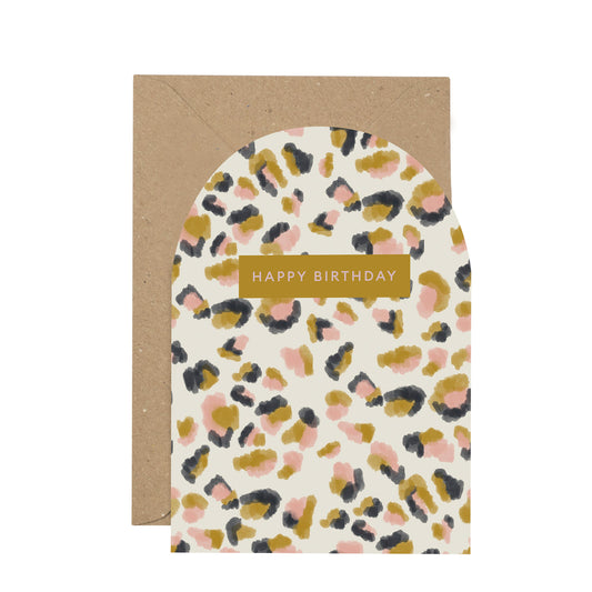 "Happy Birthday" Leopard Card 
