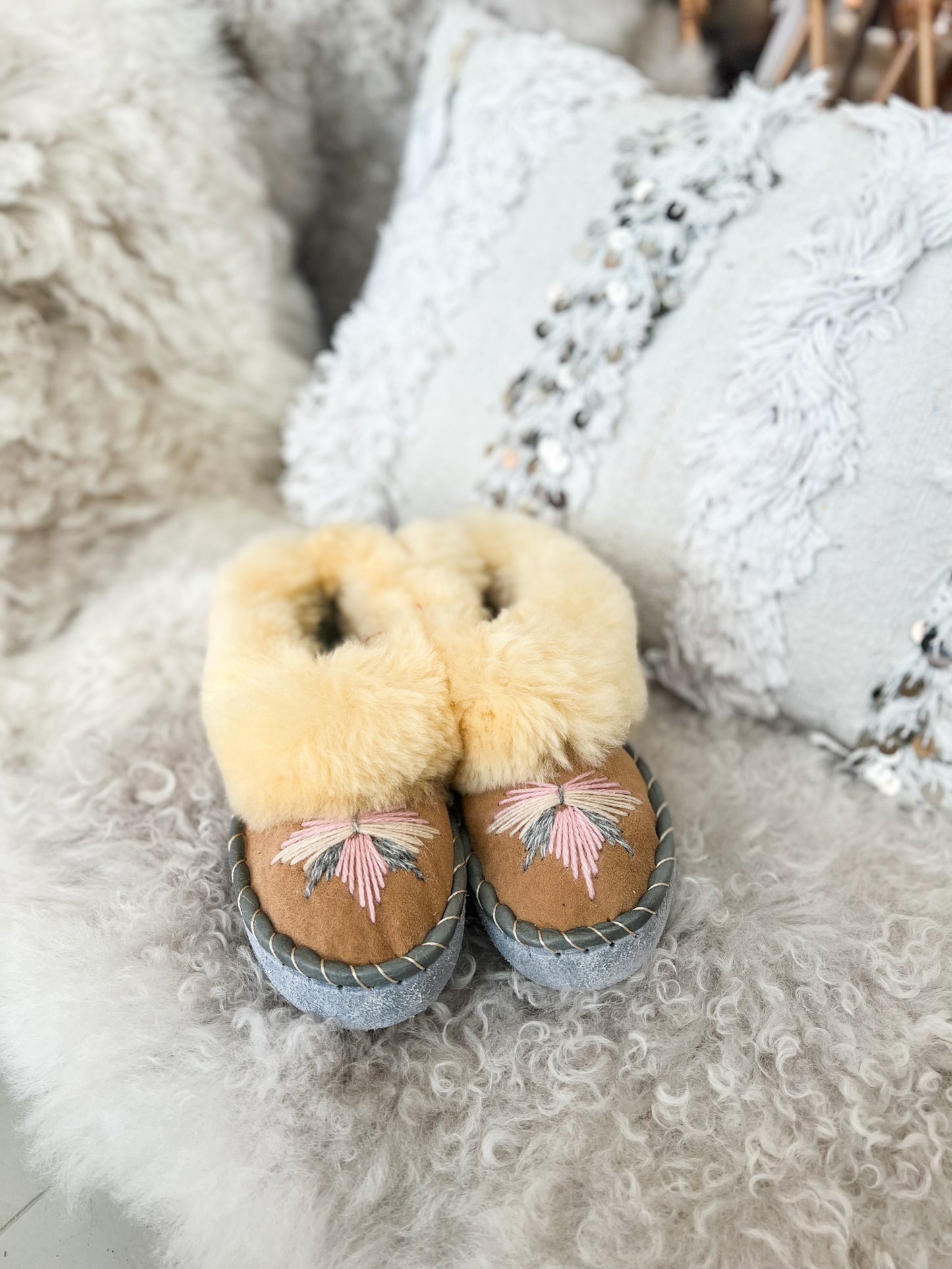 Pink Polish Sheepskin Moccasin Slippers (LAST FEW IN STOCK)