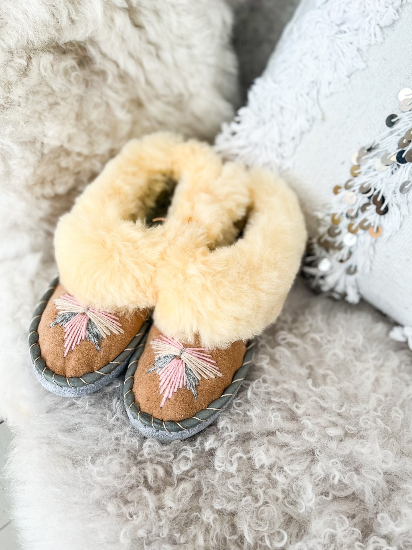 Pink Polish Sheepskin Moccasin Slippers (LAST FEW IN STOCK)