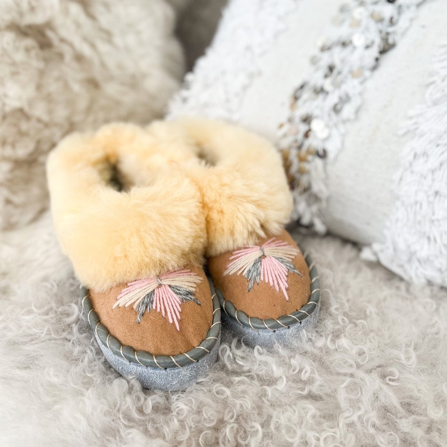 Pink Polish Sheepskin Moccasin Slippers (LAST FEW IN STOCK)