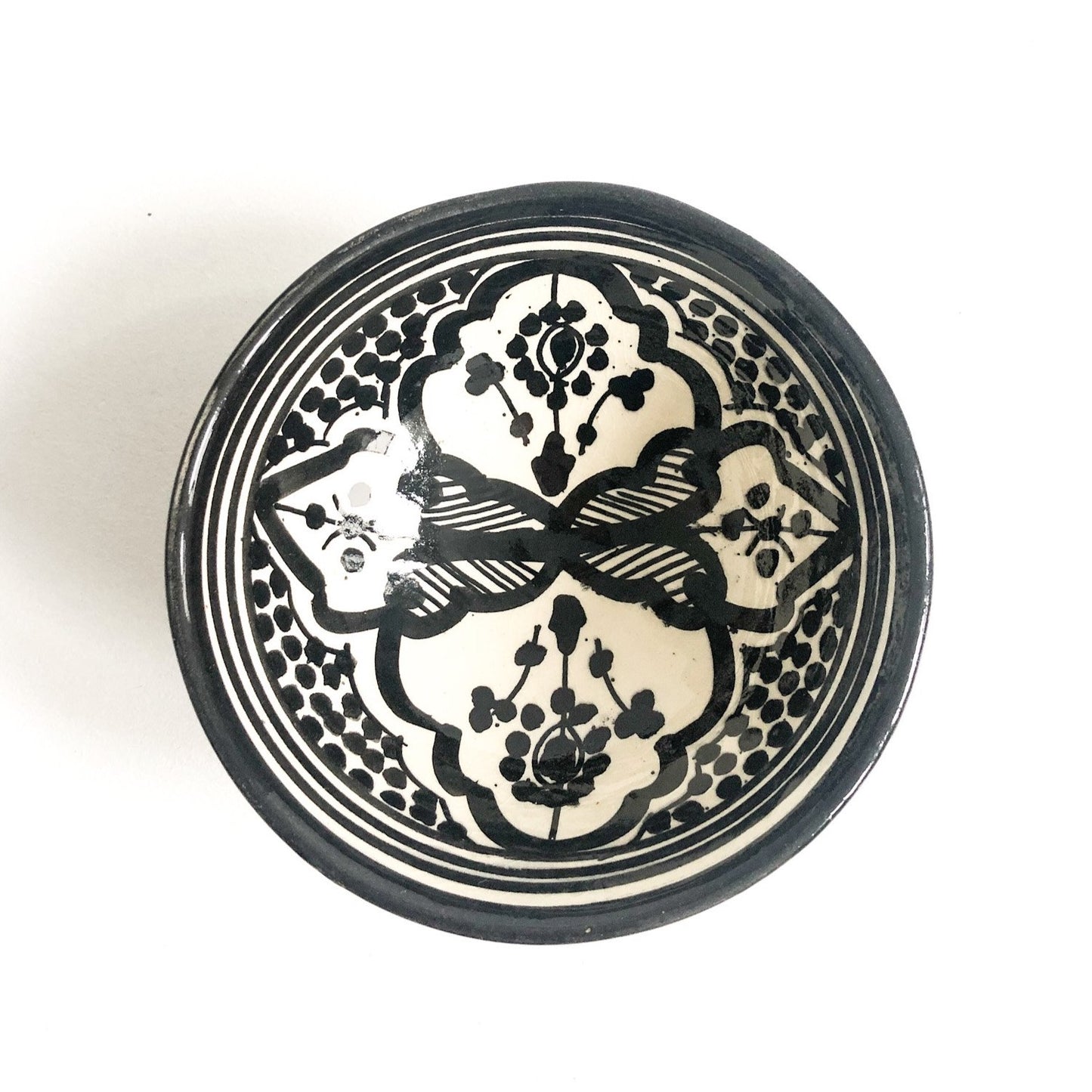 Moroccan "ZWAK" Bowl in Monochrome- Medium