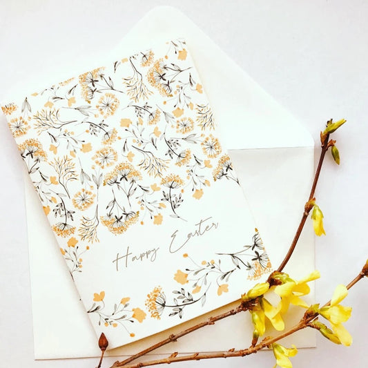 Happy Easter Greetings Card by Maria Zvaric