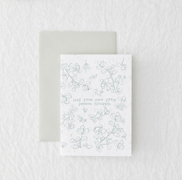 Little Person - Plantable Seed New Baby Eco Card