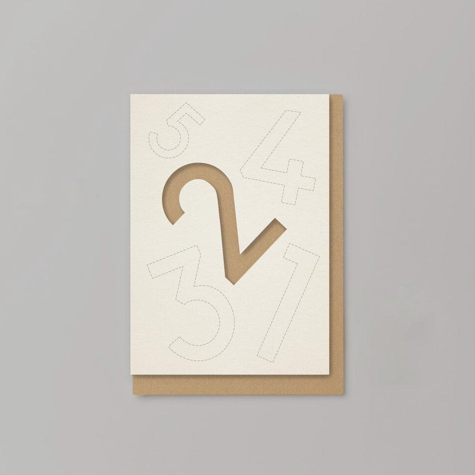 Scandi Second Birthday Card By Kinshipped