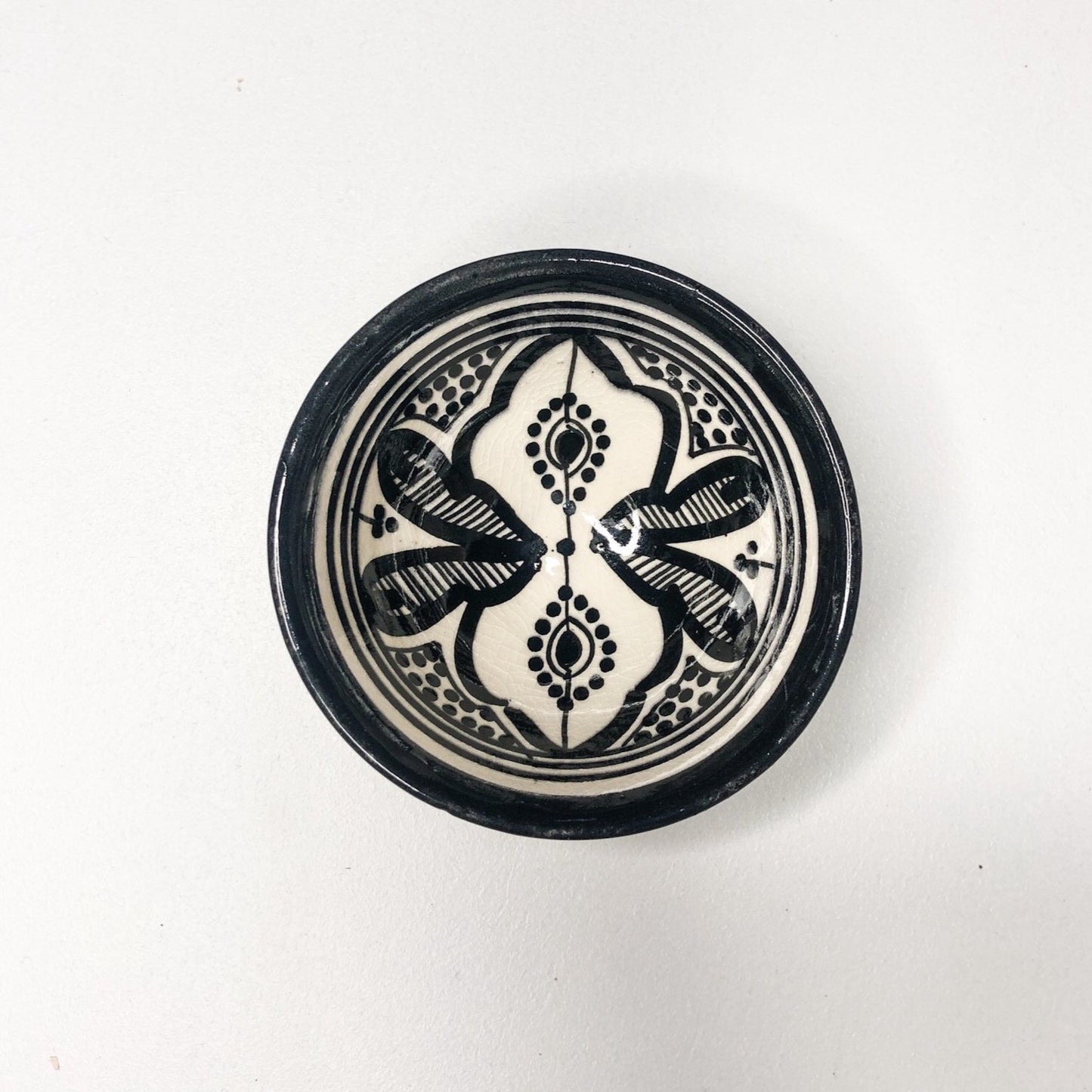 Small Moroccan "Zwak" Bowl In Monochrome