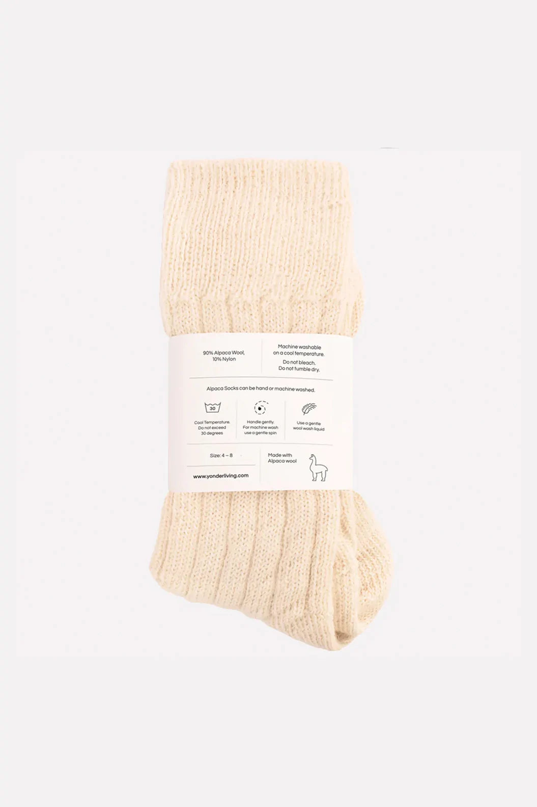 Cream Alpaca Bed Socks By Yonder