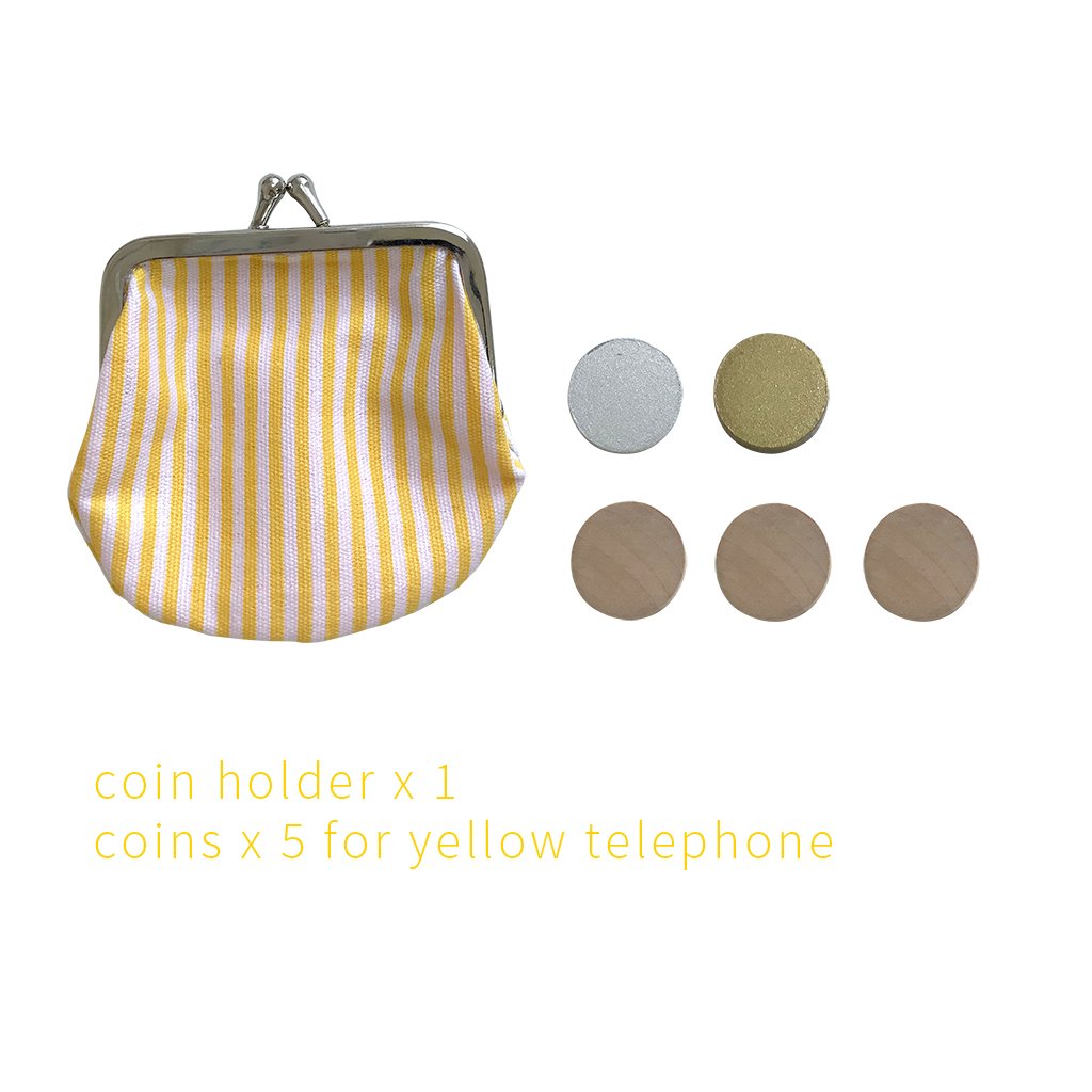 Wooden Telephone - Yellow