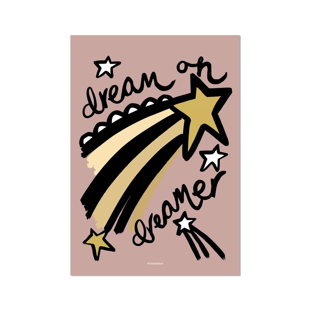 Dreamer In Pink Print By Wonder & Rah
