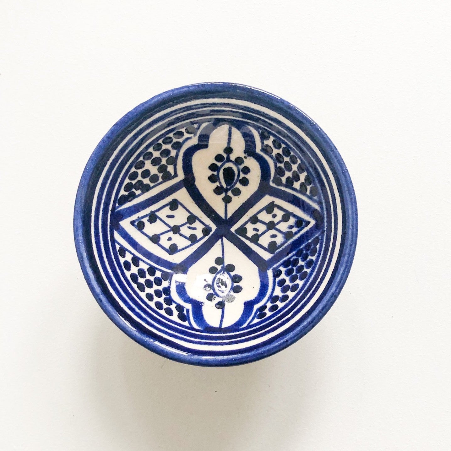 Small "Zwak" Bowl In Moroccan Blue & White