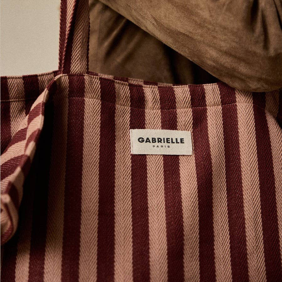 Garance Stripes Cotton Weekend Bag By Gabrielle Paris