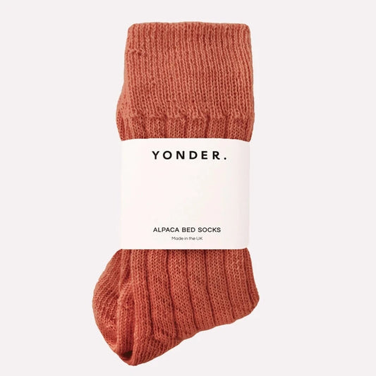 Rust Alpaca Bed Socks By Yonder