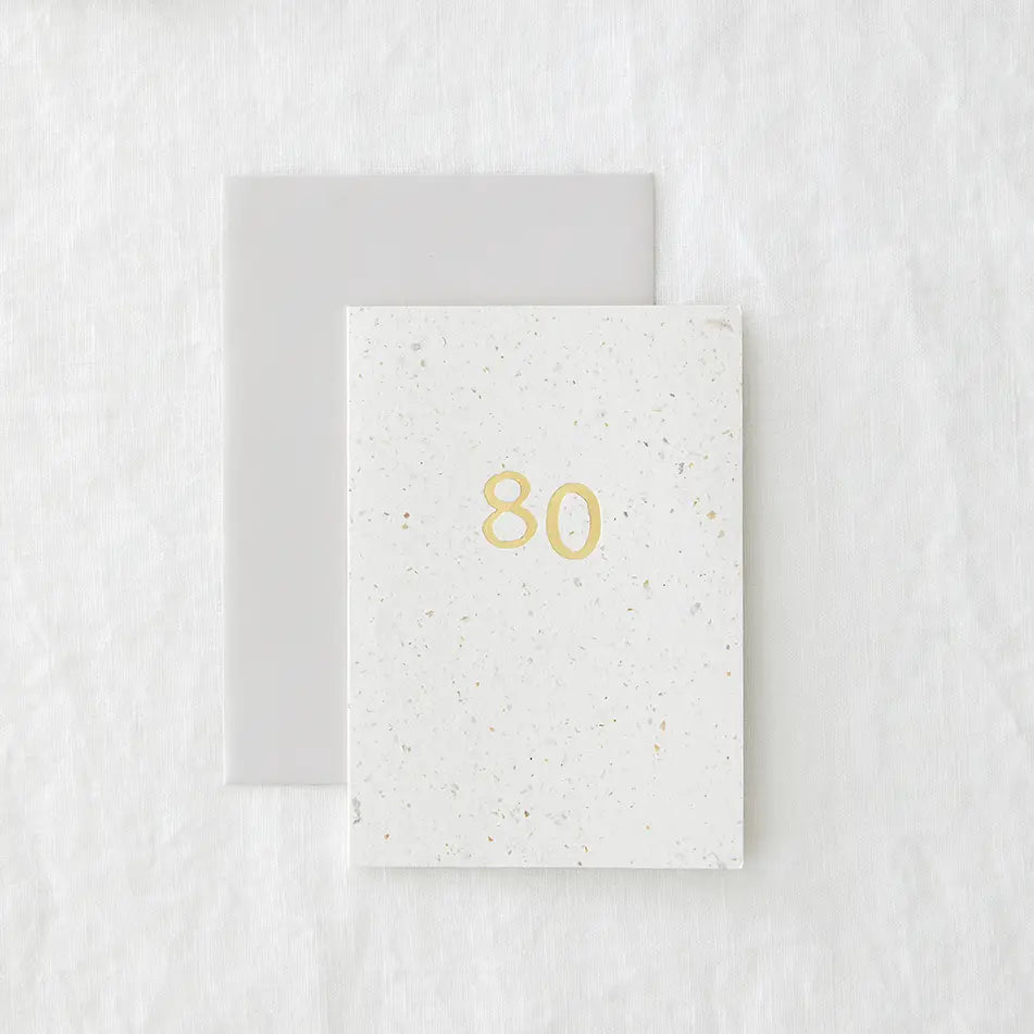 Foiled 80 Birthday Card