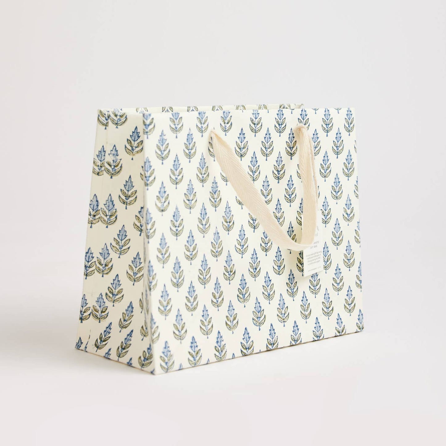 Hand Block Printed Gift Bags (Medium) - Blue Stone By Paper Mirchi