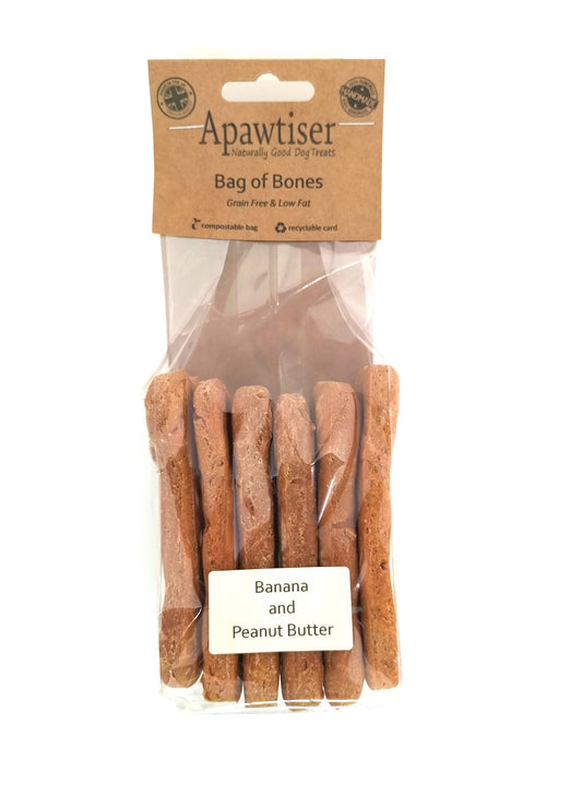 Banana & Peanut Butter Bag of Bones By Apawtiser