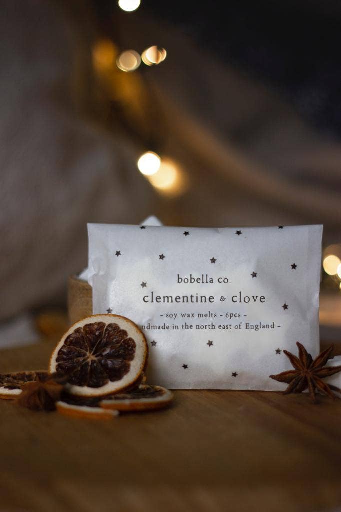 Christmas Wax Melts in Clementine & Clove By Bobella