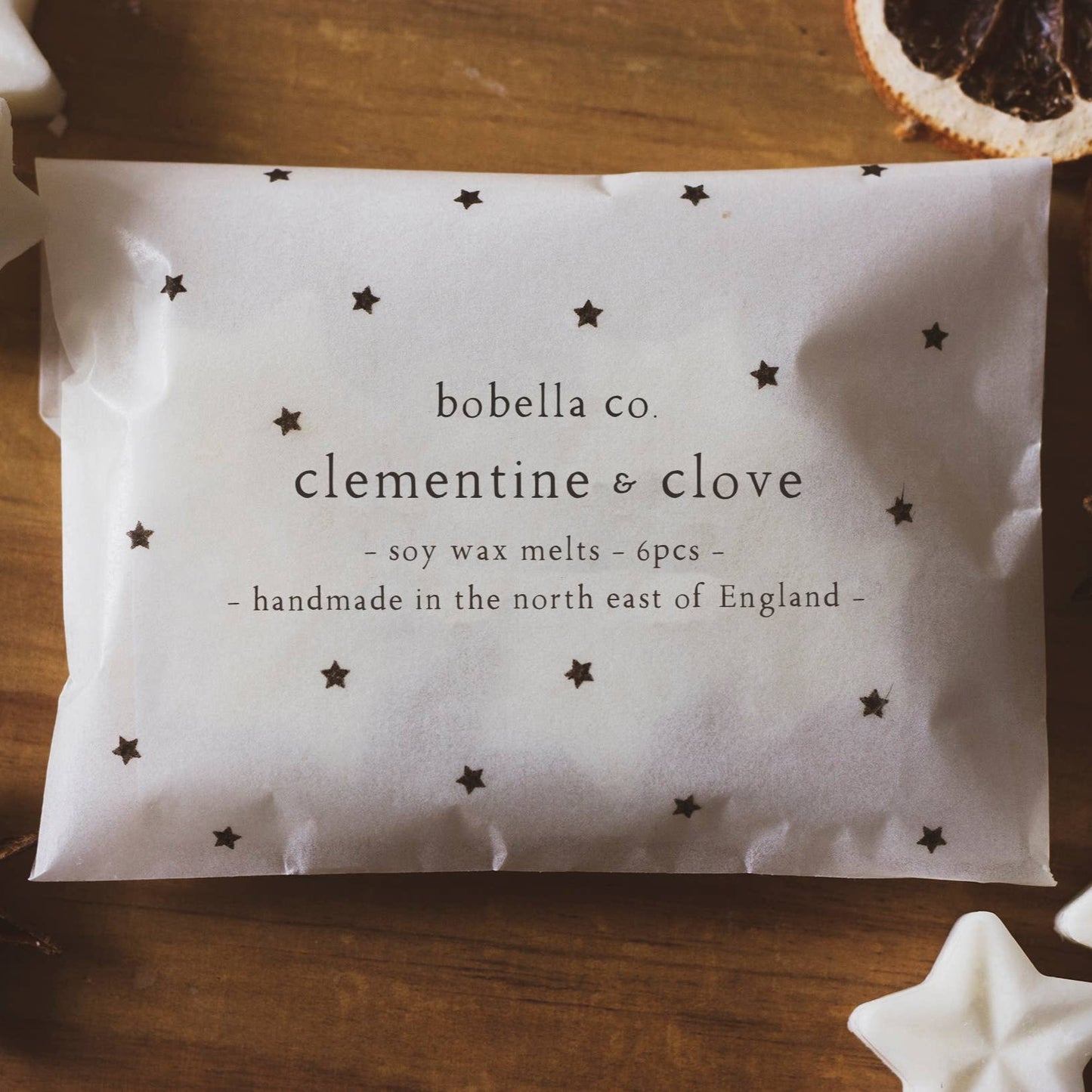 Christmas Wax Melts in Clementine & Clove By Bobella