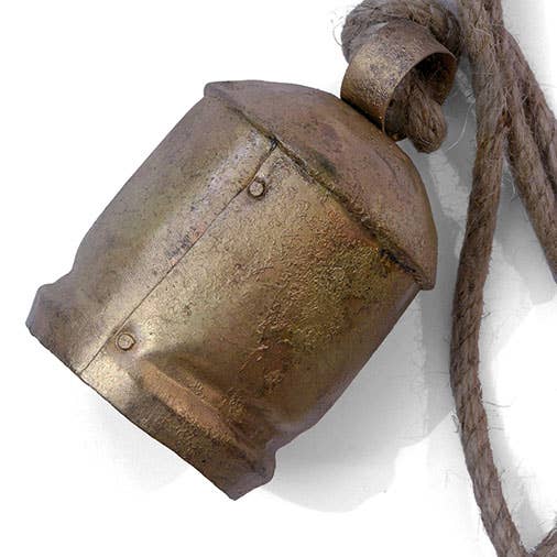 Four Large Rustic Bells on Rope