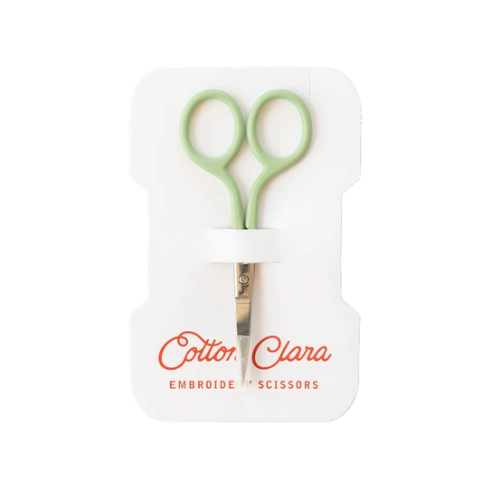 Sage Green Embroidery Scissors By Cotton Clara