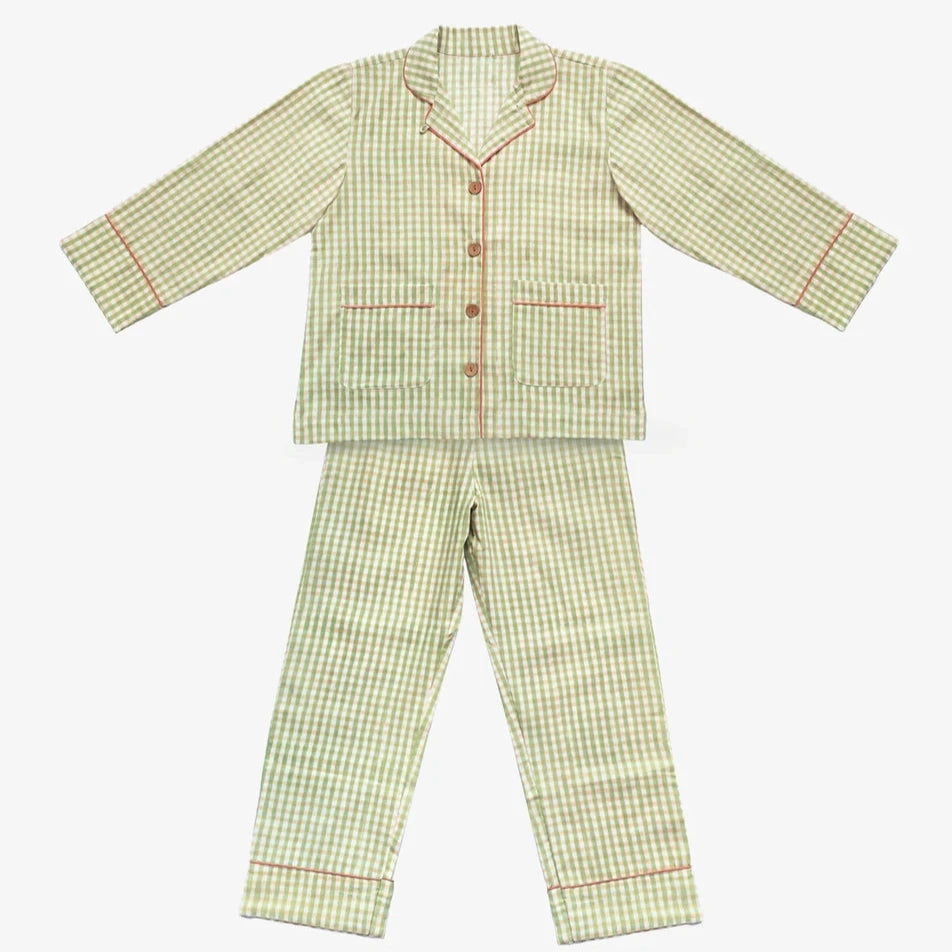 Organic Cotton Pyjamas in Sage By Yonder
