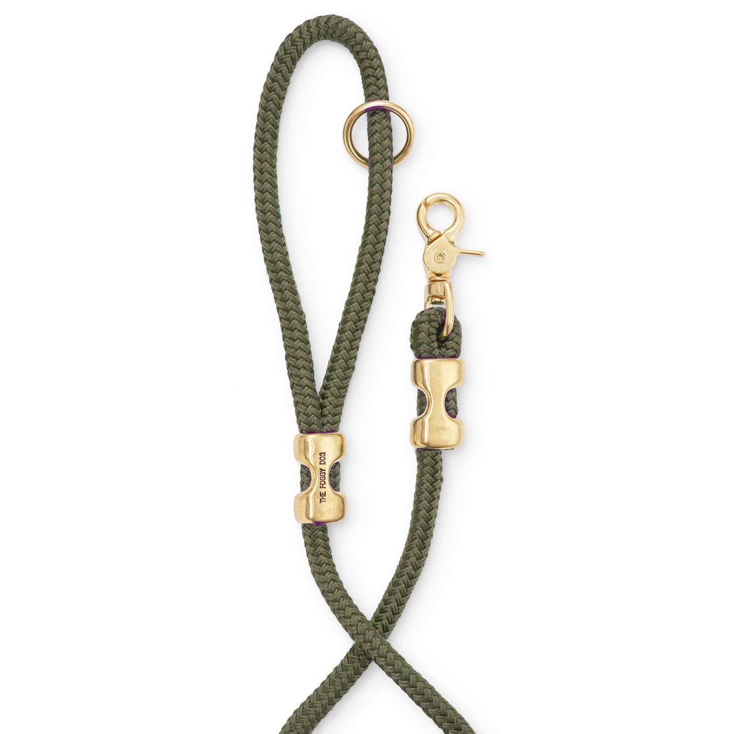 Olive Marine Rope Dog Lead - The Foggy Dog