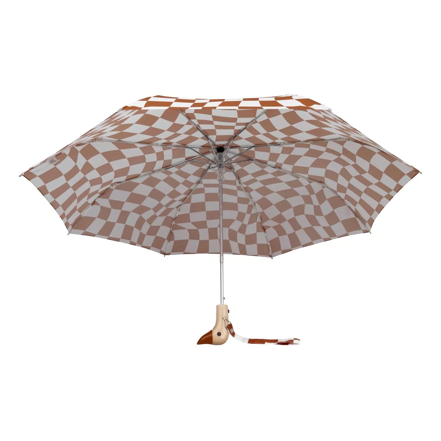 Peanut Butter Checkers Eco-Friendly Wind Resistant Umbrella By Original Duckhead