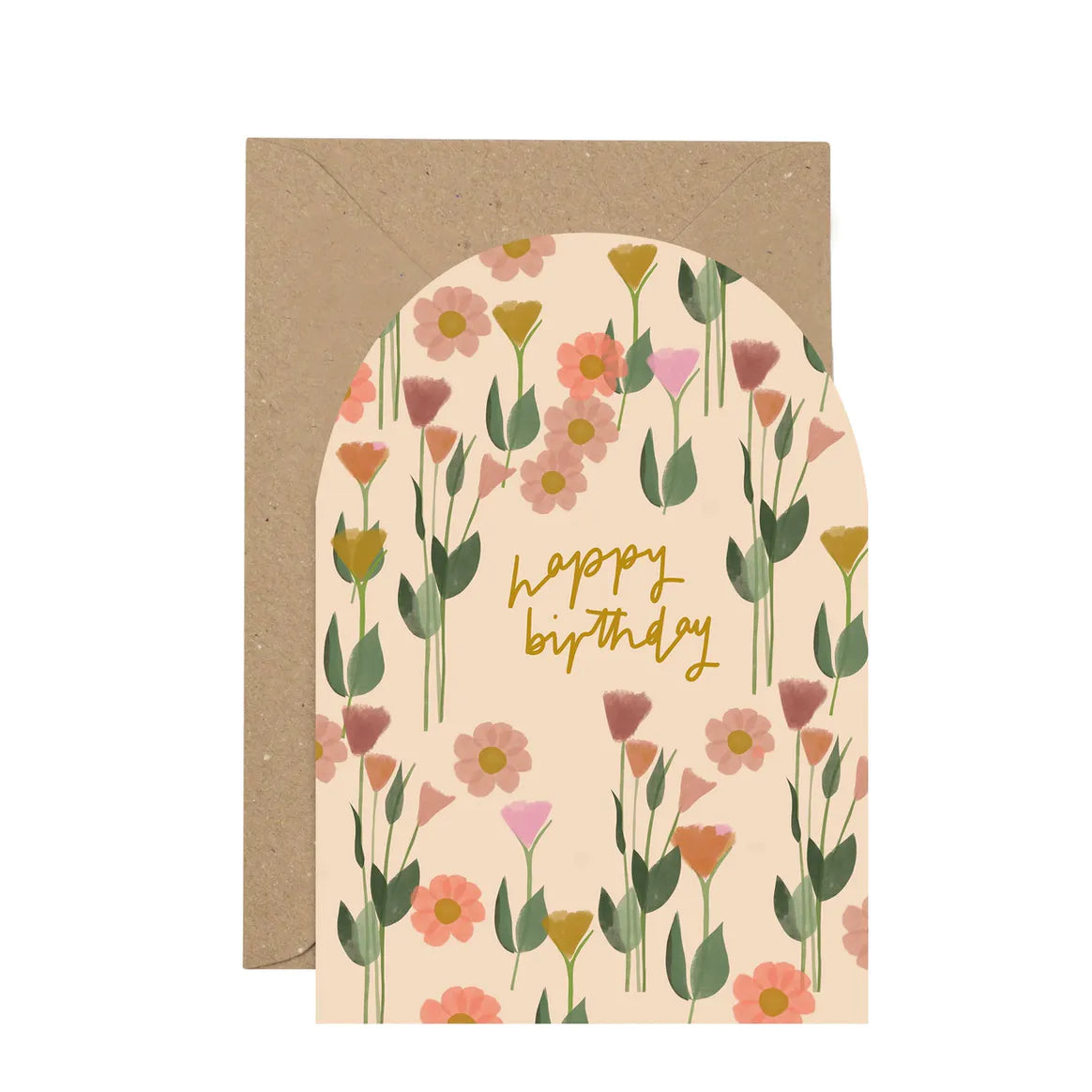 Floral Happy Birthday Card By Plewsy